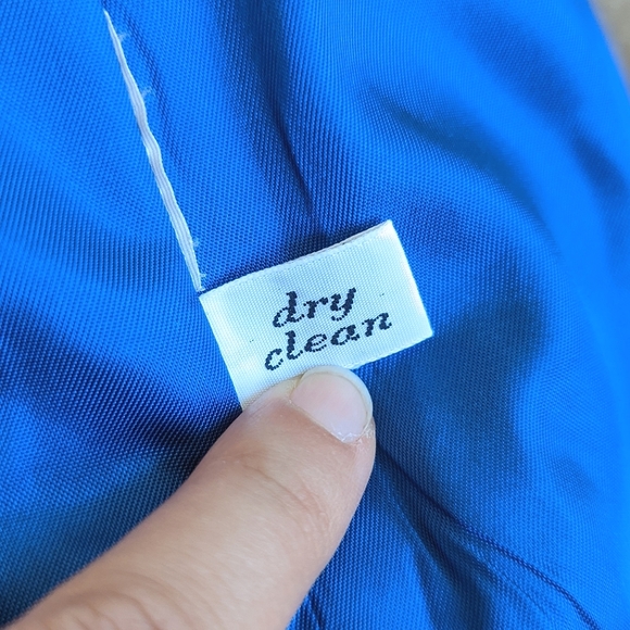 PENDLETON Vintage Blue Black Plaid Velvet Collared Wool Blazer Skirt Set Size 6 - Picture 14 of 16